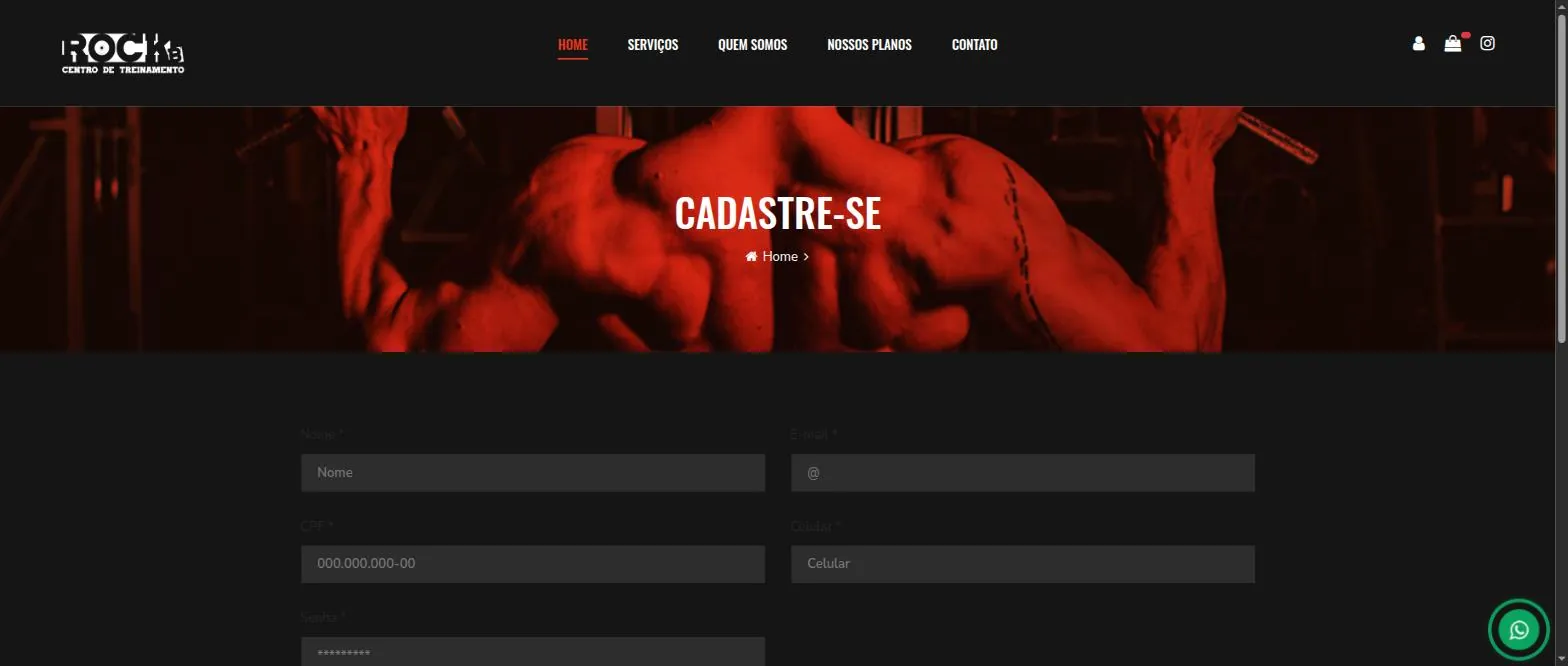 RockB — 02 — Cadastro do aluno